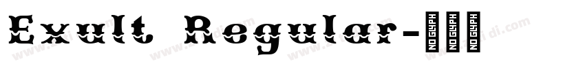 Exult Regular字体转换 Exult Regular字体转换